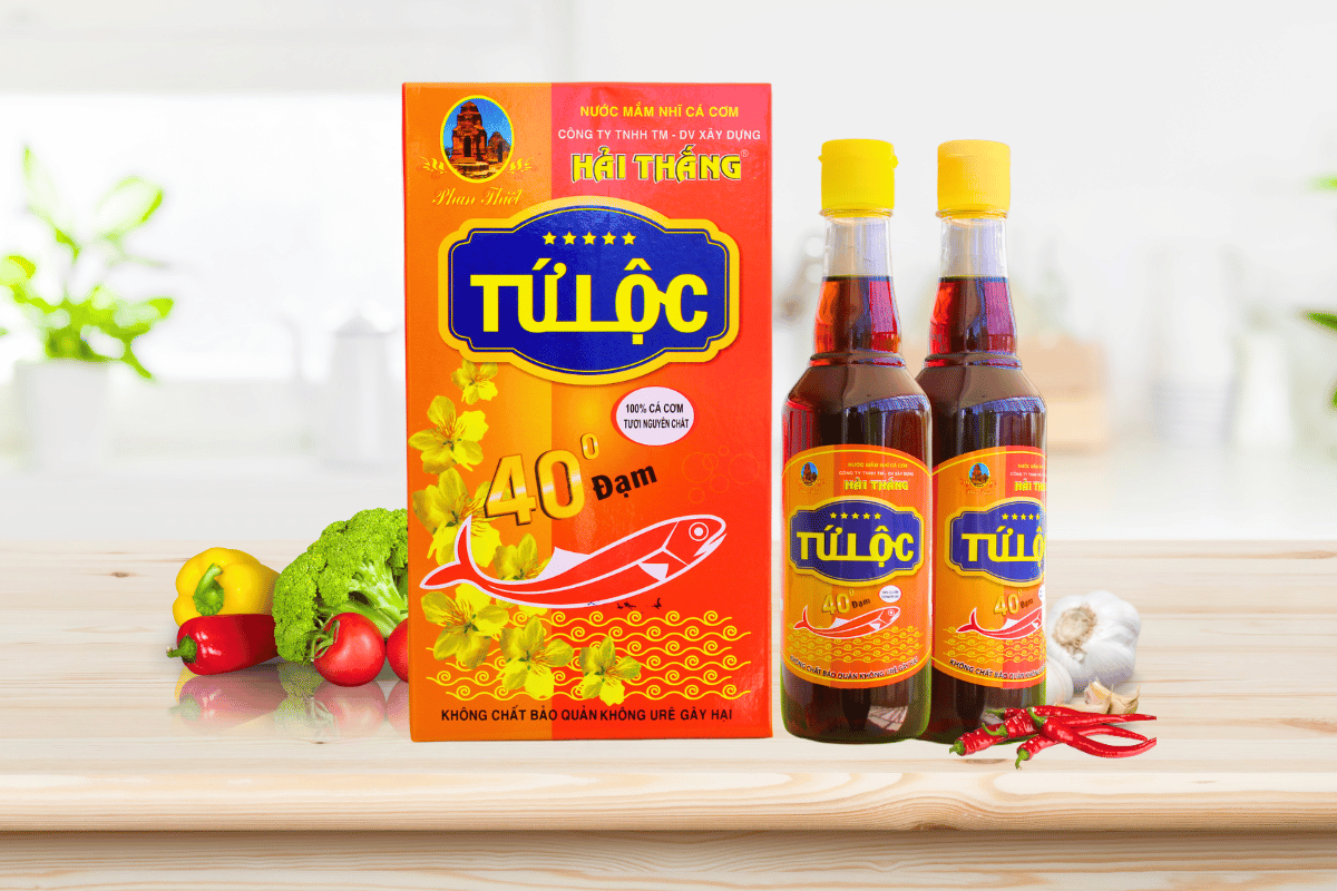 Nước mắm nhĩ cá cơm Tứ Lộc 40 độ đạm